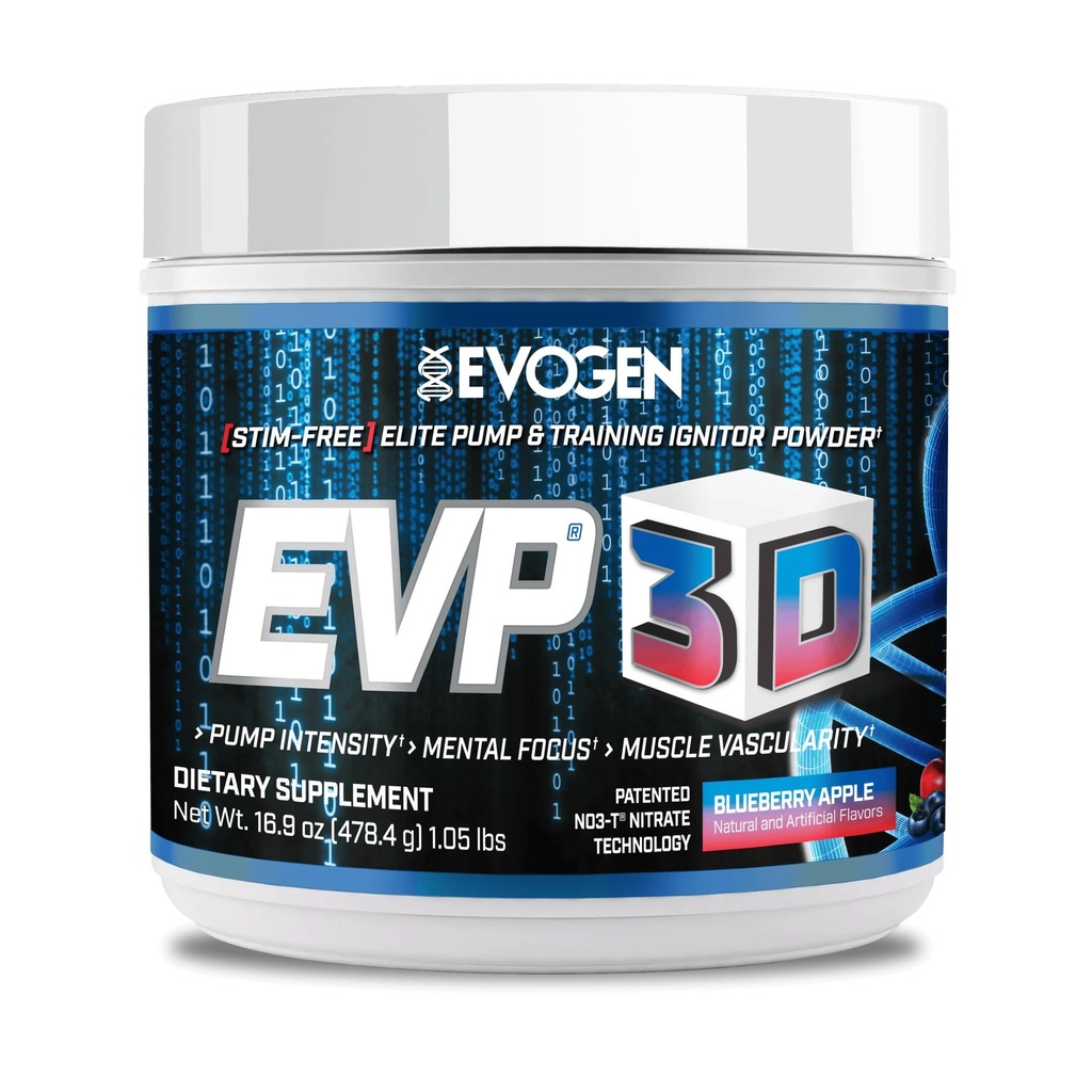 Evogen EVP 3D - Stim Free Pre Treenout Powder for Men & Women 