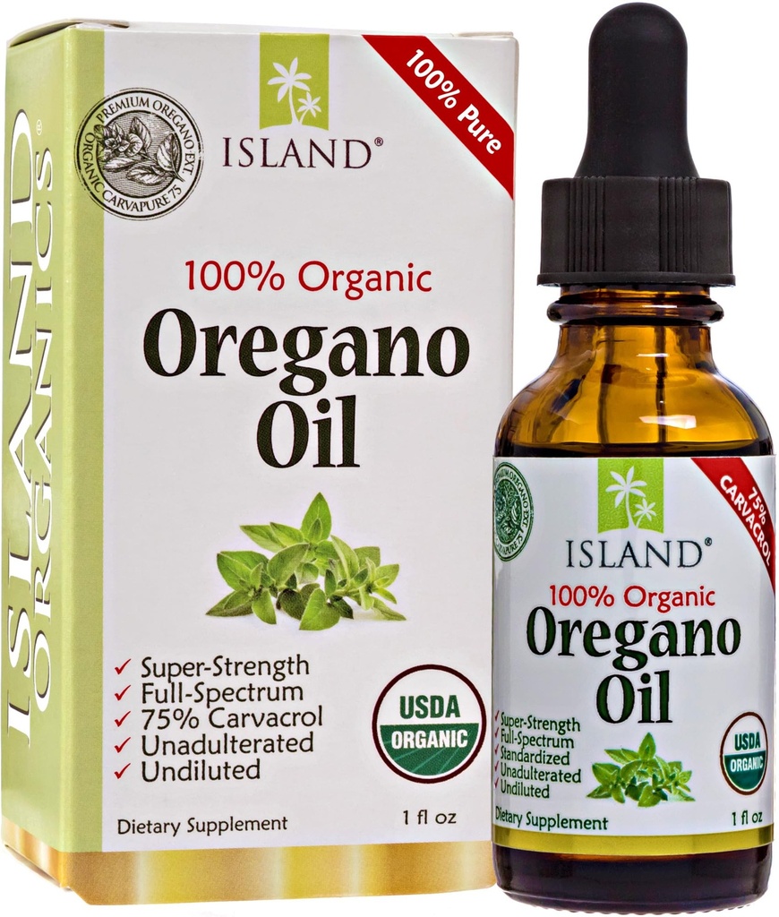 Oregano Oil Organic Liquid Drops - 100% Pure & Laimentamaton - USDA-Certified Organic (1 oz) 75% Carvacrol - kasvanut Espanjassa - Immuuni Support Supplement Oil of Oregano.