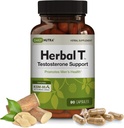 DailyNutra Herbal T Men's Health Formula Supplement for Endurance, Vitality, & Healthy Aging - med KSM-66 Ashwagandha, Tongkat Ali, Tribulus, Eleuthero och Horny Goat Weed (90 kapslar)