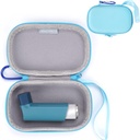 MGZNMTY Asthma Inhaler Holder Case, Storage and Travel Handy Inhaler Case för vuxna och barn (endast CASE) (Blå)