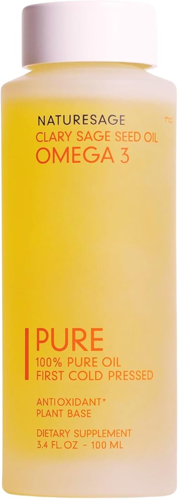 Puhdas Vegan Liquid Omega 3 Oil, Plant-Based Vaihtoehto Omega 3 Fish Oil, 3.4 fl. oz.