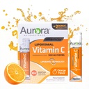 Aurora Nutrascience Liposomal Liquid C-vitamiini - Terveellinen immuuni tuki täydentää aikuisille, sokeriton, 3000 mg per tarjoilu, vegaaninen, gluteeniton, ei-GMO - 32 Single Serve Packets, Orange