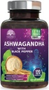 Ashwagandha Supplements 2100mg - Extra styrka Ashwagandha Powder & Root Extract med Black Pepper för Max Absorption, Herbal Antioxidant Supplements for Women & Men, Vegan, Non-GMO - 120 kapslar