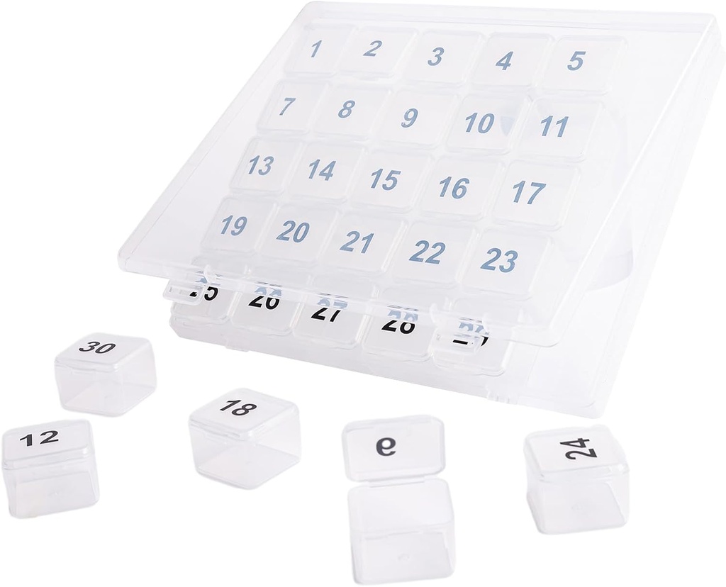 30 päivän pilleri organizer, kannettava pilleri puristaa auki, suuri kerran päivässä matkustaa, kuukausittain vitamiinit, lääketiede, lisäravinteet (Clear)