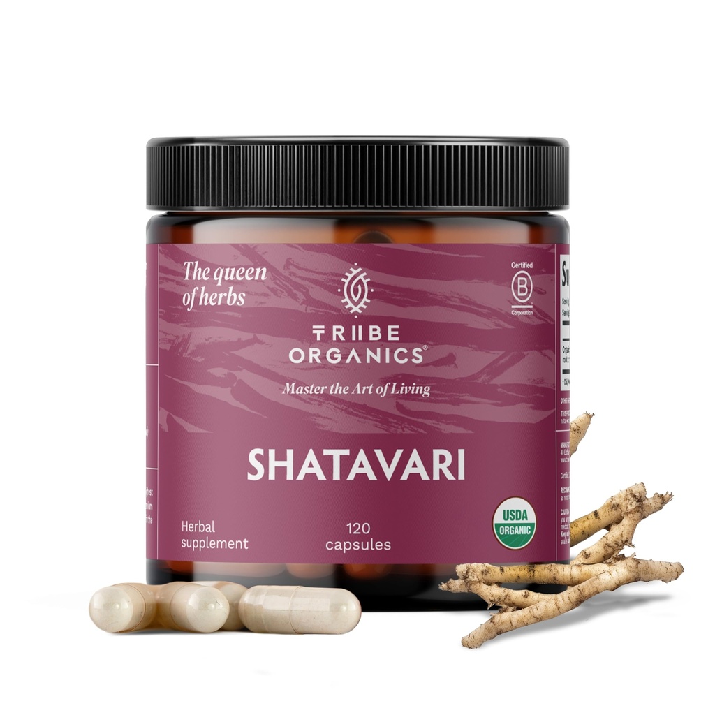 TRIBE ORGAANICS Organic Shatavari Herbal Supplement - Hormonaalinen tasapaino 