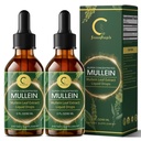 (2 pakkaus) Mullein Drops for Keuhkot - High Potency Mullein Leaf Extract for Lung Detox & Cleanse, Support for Respiratory, Immune, Dgestive System, Natural Mullein Liquid Tincture, Non-GMO, 4 FL OZ