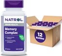 Natrol Memory Complex Ginkgo Biloba 120mg ja B-vitamiinit, ravintolisä aivojen terveyttä ja muistia tukea, 60 tablettia, 30 päivän tarjonta (paketti 12)