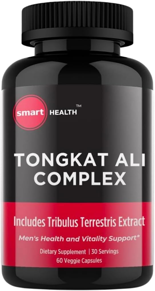 Tongkat Ali - Miehet Terveys & Vitality Supplement - 800mg Tongkat Ali + 200mg Tribulus Terrestris - Performance Support - Gluteeniton, Vegan & ei-GMO - 60 kapselia - 30 tarjoilua