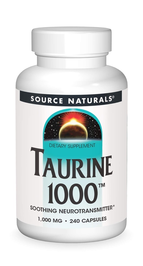 Source Naturals Tauriini, rauhoittava välittäjäaine*, 1000 mg - 240 kapselia