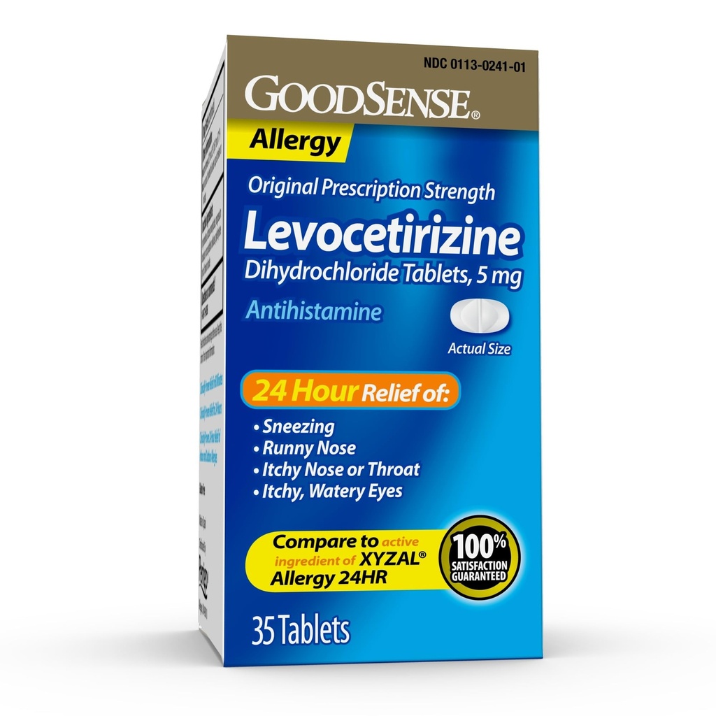 Hyvä Sense Levocetiritsiinidihydrokloriditabletit, antihistamiini, 5 mg, 35