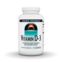 Lähde Naturals-vitamiini D-3, tukee luu- ja immuuniterveyttä, 2000 iu - 400 kapselia