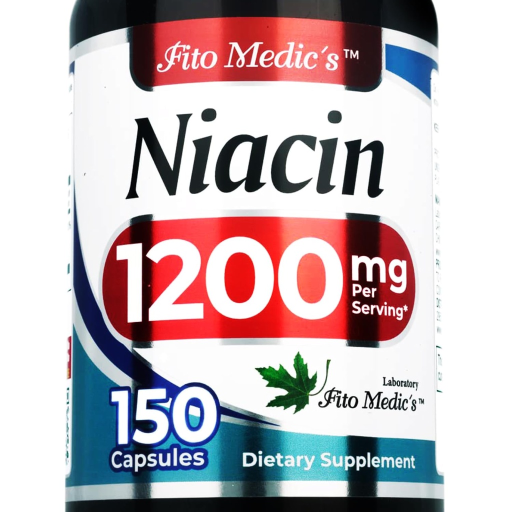 Lab - Niasiini - B3-1200 mg per annos, 150 kapselia - B3-vitamiinia niasiini - Ultra suuri imeytyminen.