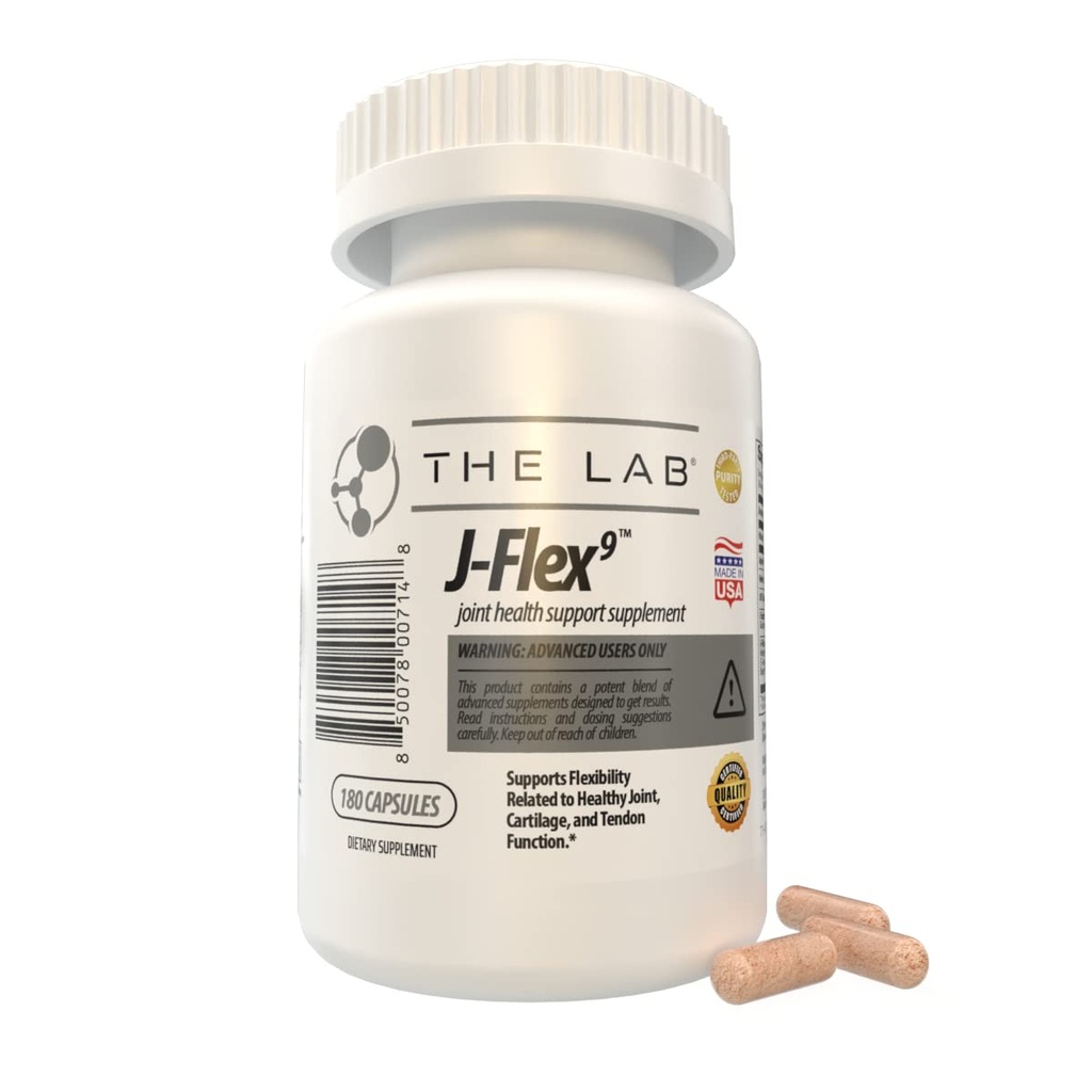 J-FLEX9 Advanced Joint Health Supplement + Cartilage Support & Tendon Function  Valmistettu Yhdysvalloissa