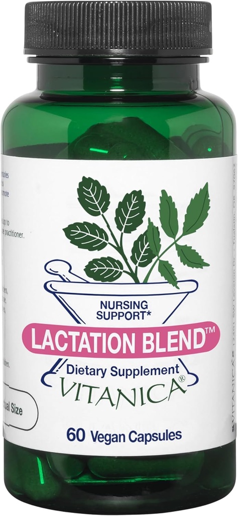 Vitanica Imetys Blend, Imetys Lisäravinteet, Imetys Tuki Rintamaidon saanti ja virtaus, Luomu Fenkoli, Milk Thistle, Seed and More, Ei-GMO, Vegan, 60 kapselia