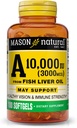 MASON NATURAL-vitamiini 3 000 mikrog (10 000 IU) Fish Liver Oil, tukee Vision & Immuno Health, 100 Softgels