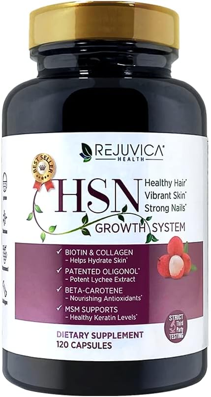 Iho ja kynnet Vitamiinit - HSN System - Tukee terveet hiukset, iho ja kynnet - Advanced Kapseloitu Remedy - Formuloitu Oligonol, Biotin, Kollageeni, MSM, Hyaluronic Acid & More