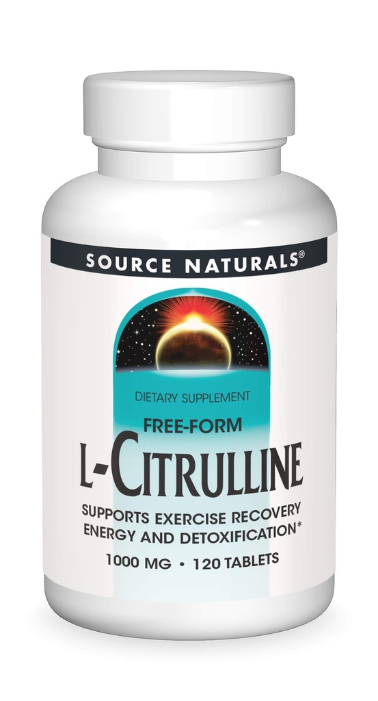Source Naturals L-Citrulline 1000mg - Nitric Oxcide Booster - 120 tablettia
