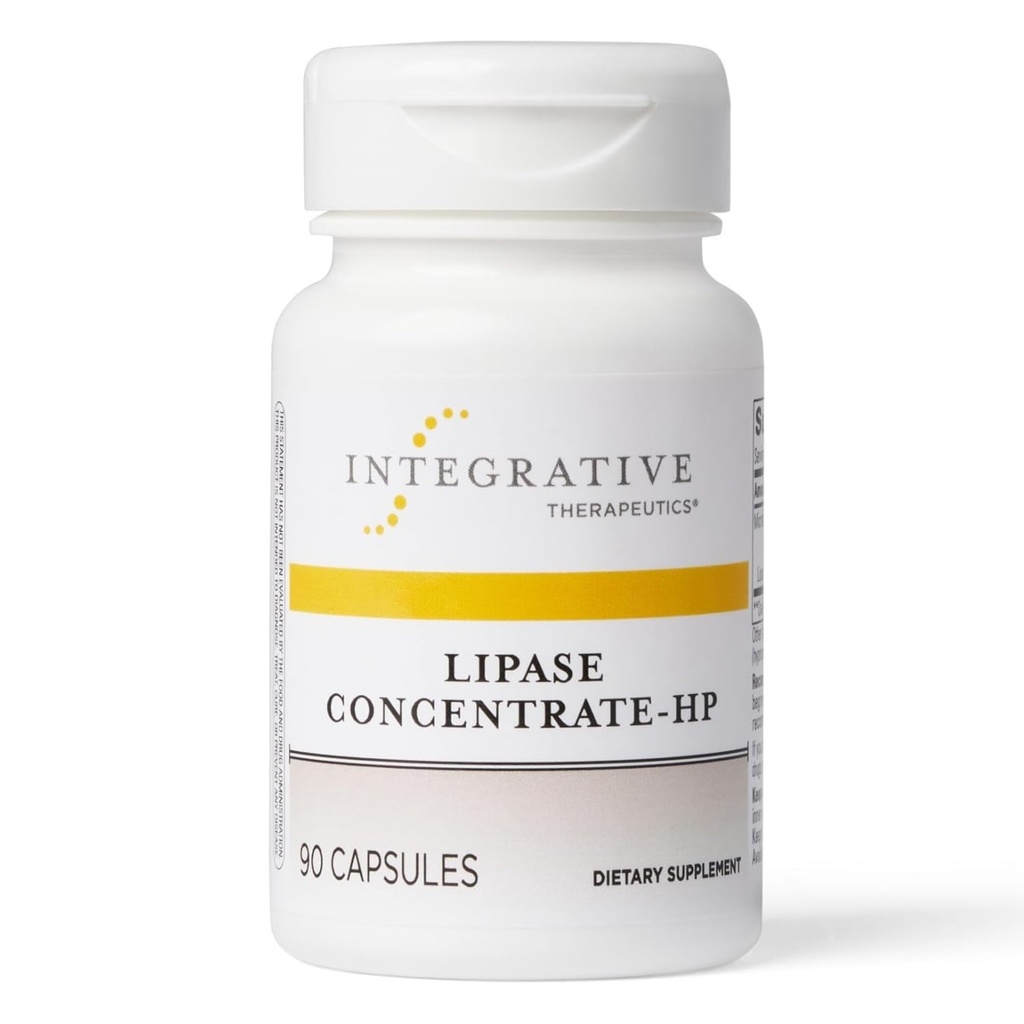 Integratiiviset terapiat Lipaasikonsentraatti- HP - Enzyme-lisäaine rasvan digestiota varten - ravintoaineiden imeytyminen ja GI Tract Health Support* - Dairy Free & Vegan - 90