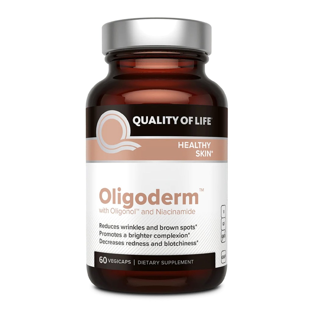 Life Oligoderm, Premium Skin Support Supplement Featuring Oligonol ja Niacinamidi - 60 kapselia