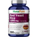 NusaPure Red Yeast Rice 1800mg 180 Kasviskapselit (ei-GMO, Vegan)