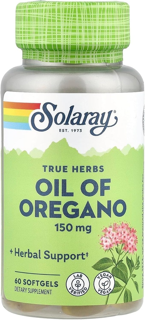 Solaray Oil of Oregano Supplement, 150 mg, 60