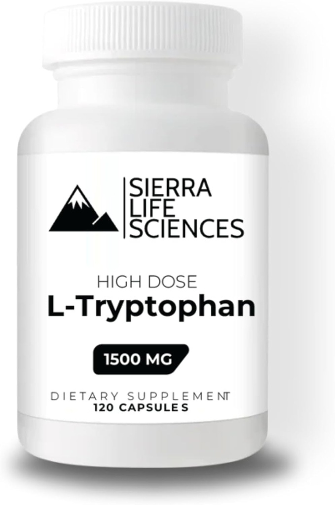 1500 mg suuri annos L- Tryptofaani Max helposti nielaisevissa kapseleissa