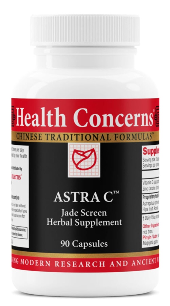 Terveysasiat Astra C ...Immuunituki, kylmäehkäisy ja antioksidantti Formula C-vitamiini, sinkki, Astragalus, Atractylodes, Rose HIPS & Acerola