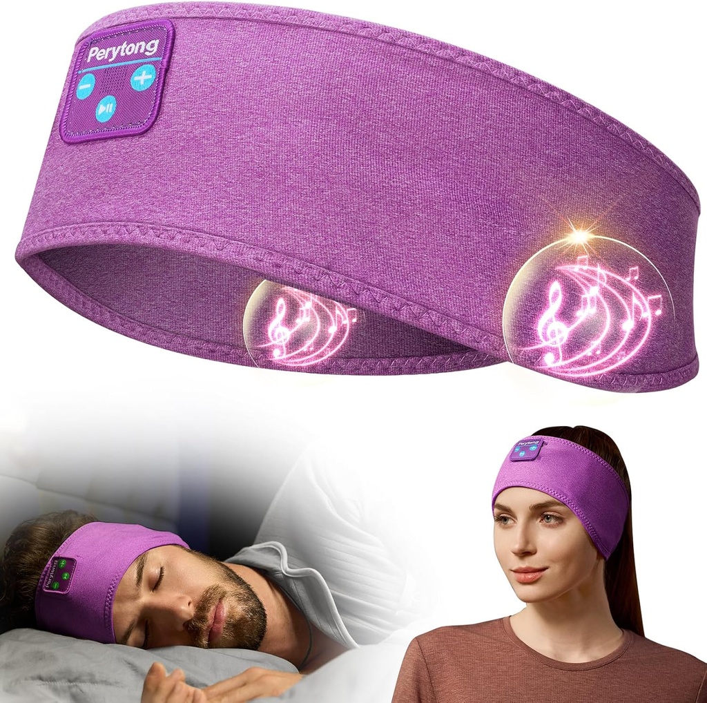 Perytong Sleep kuulokkeet Bluetooth Headband, Urheilu Langattomat kuulokkeet Nukkuvat kuulokkeet Ultra-Thin HD stereo Kaiutin kuulokkeet nukkuva harjoitus Cool Gadgets Uniikki lahjat