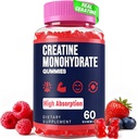 Kreatiini Monohydraatti Gummies for women & Men, Tauriini & B6, pureskeltava Creatina Pre Treout Gummies for Max Strength & Muscle Growth, Energy, Endurance, Creatiini miesten & naisten - 1 pullo