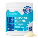 Naudan Colostrum & Collagen Powder for Gut Health, Immuunituki, hiusten kasvua ja kauneutta täydentää, sokeriton IgG, probiootit, B12-vitamiini, C-vitamiini, D3 .