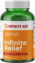 INFINITE AGE Infinite Relief Joint Support Supplement, 30 Count - Tillverkad i USA, Vegan, Gluten Free, All-Natural - 250mg Turmeric Extract Plus 240mg Salicin från White Willow Bark
