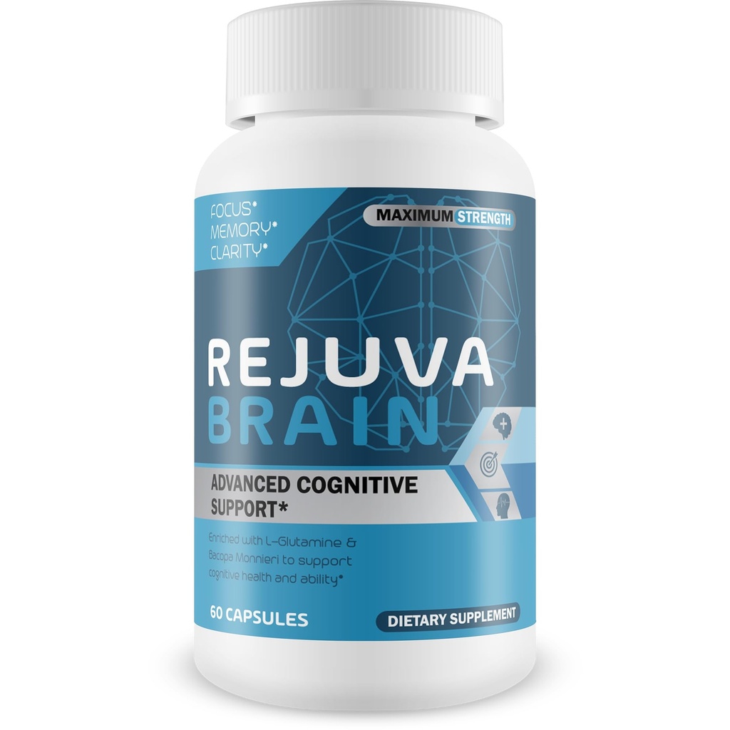 Rejuva Brain- Advanced Kognitiivinen tuki - Rikastettu w/L-glutamiini & Bacopa Monnieri tukemaan kognitiivista terveyttä ja kykyä
