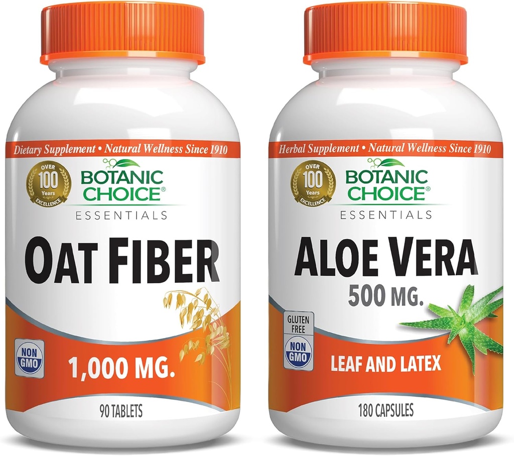 Kasvitieteellinen valinta - Kaura & Aloe Vera: Ravintokuitu & Ruoansulatusterveys täydentää Bundle