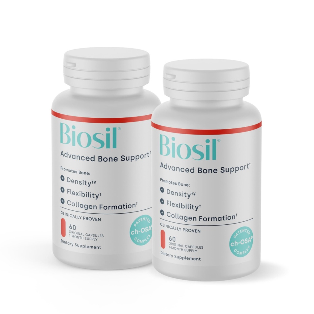 Biosil Bone Collagenizer Ultra - 60 kasviskapselia, 2 kapselin pakkaus - patentoitu ch-OSA Complex + koliini, inositoli, MK7 & B12-vitamiini - GMO vapaa - 60 päivän toimitus