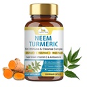 Organic Veda Neem & Turmeric Kapselit Amla Fruit, Tulsi, Holy Basil, Black Pepper Extract - Immunosupport Dietary Supplement - Boosts Terve Clear Skin & Cellular Defense - 120 Vegan Kapselit