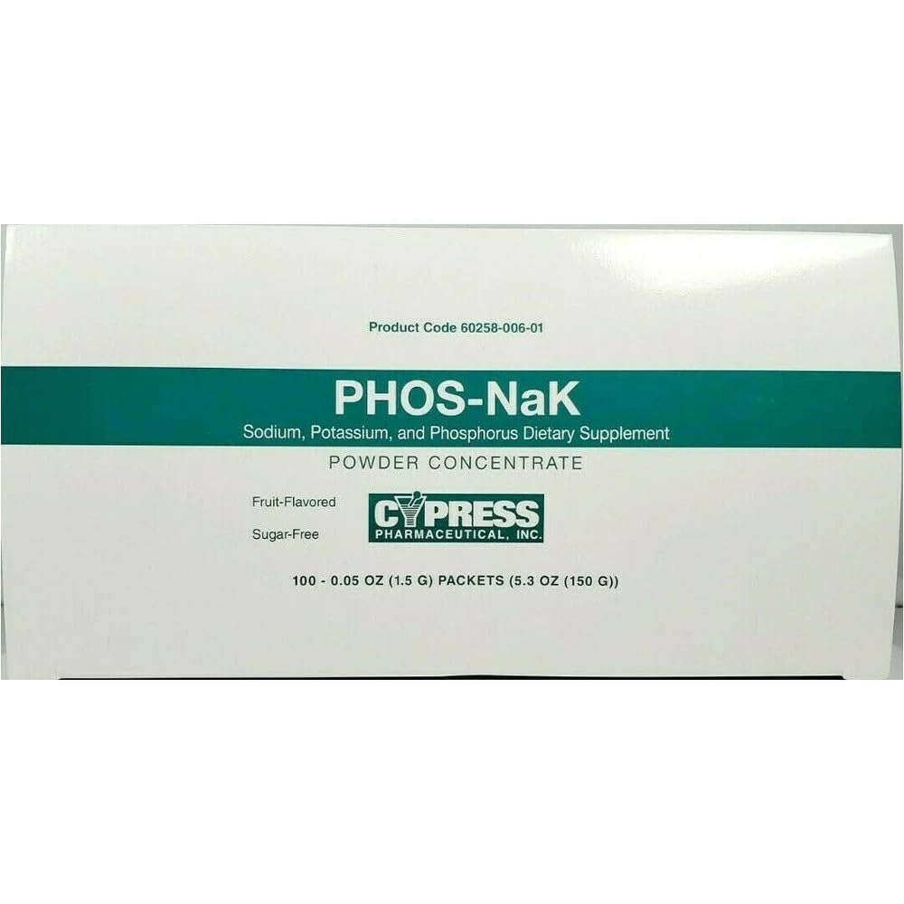 MCK27102700 - Cypress Pharmaceutical Phos-NaK Dietary Supplement Sodium / Potassium / Fosfor 160 mg - 280 mg - 250 mg Unit Dose, Oral Powder Concentrate Packet Fruit Flavor