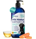 Puhdasta Wild Alaskan Lohiöljyä koirille, Omega 3 Formula, koiran kalaöljyä neste, iho ja takki täydentää kuivitukseen, kuiva kutiava iho ja allergiat, EPA + DHA rasvahapot, 32 oz Pump pullo