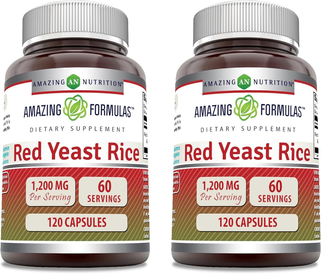 Hämmästyttävä Formula Red Yeast Rice 1200mg Per tarjoilu kapselit Supplement 