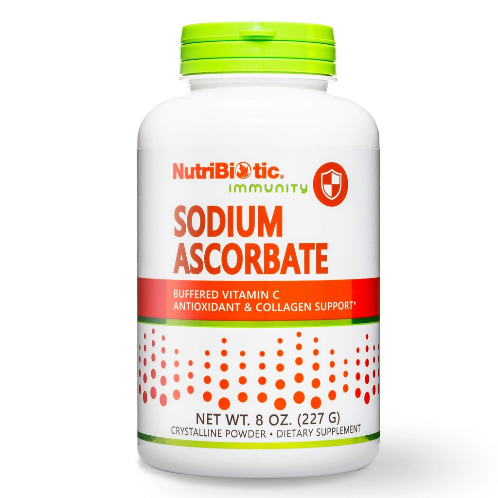 NutriBiotic - Natrium Ascorbate Buffered Vitamin C Powder, 8 Oz | Vegan, Non Acidic & Easier on Digestion Than Ascorbic Acid | Essential Immune Support & Antioxidant Supplement | Gluten & GMO Free