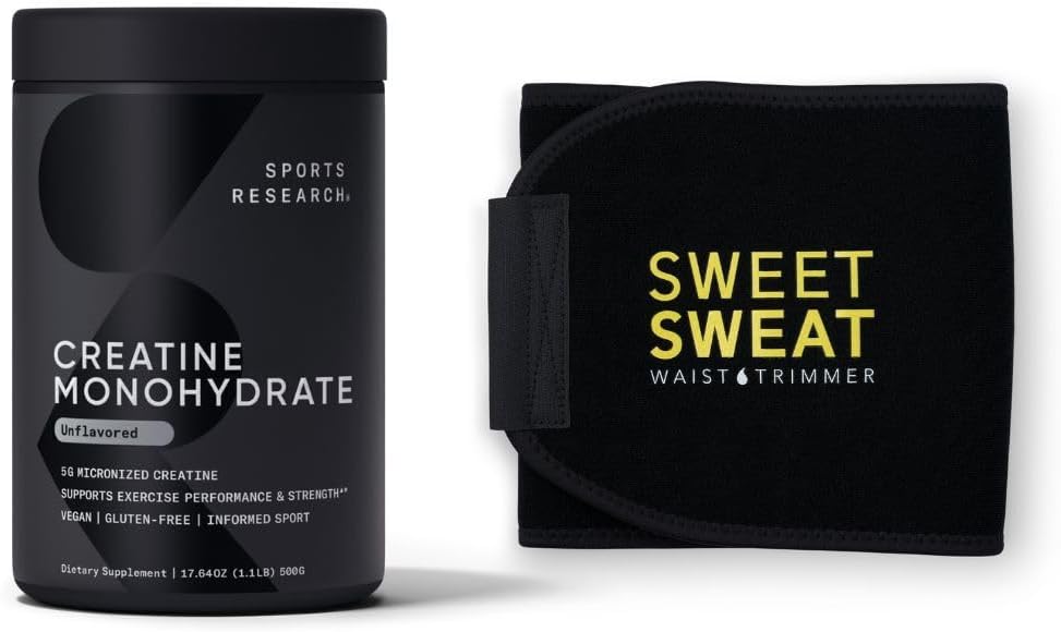Urheilu Tutkimus Creatiini Monohydraatti ja makea hiki Waist Trimmer - Musta ja keltainen (suuri)
