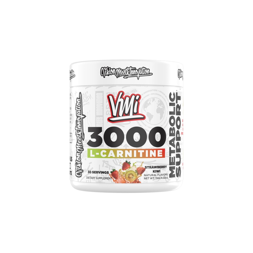 VMI Sports L-karnitiini 3000 Jauhe ...3000 mg L-karnitiini ... Metabolinen tuki Maksimi-imuisuus Formula ... Suuri maku miehille ja naisille... 30 tarjoilua (30 tarjoilua, mansikkakiviä)