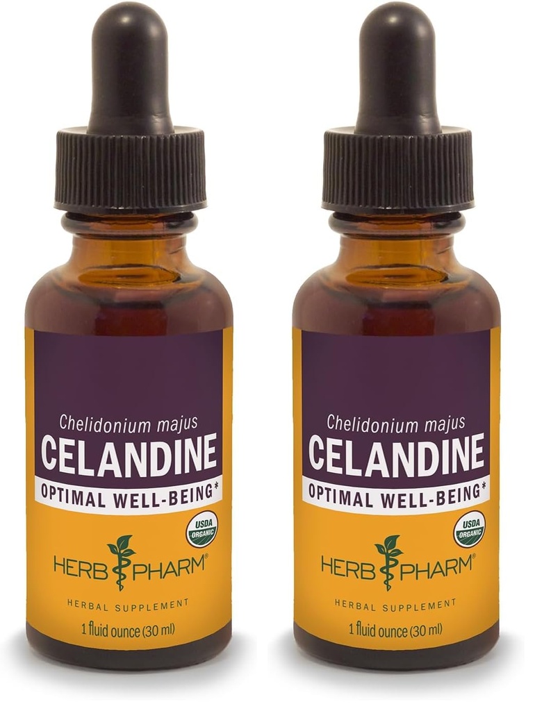 Herb Pharm Certified Organic Celandine Liquid Extract - 1 Ounce (Pakki 2)
