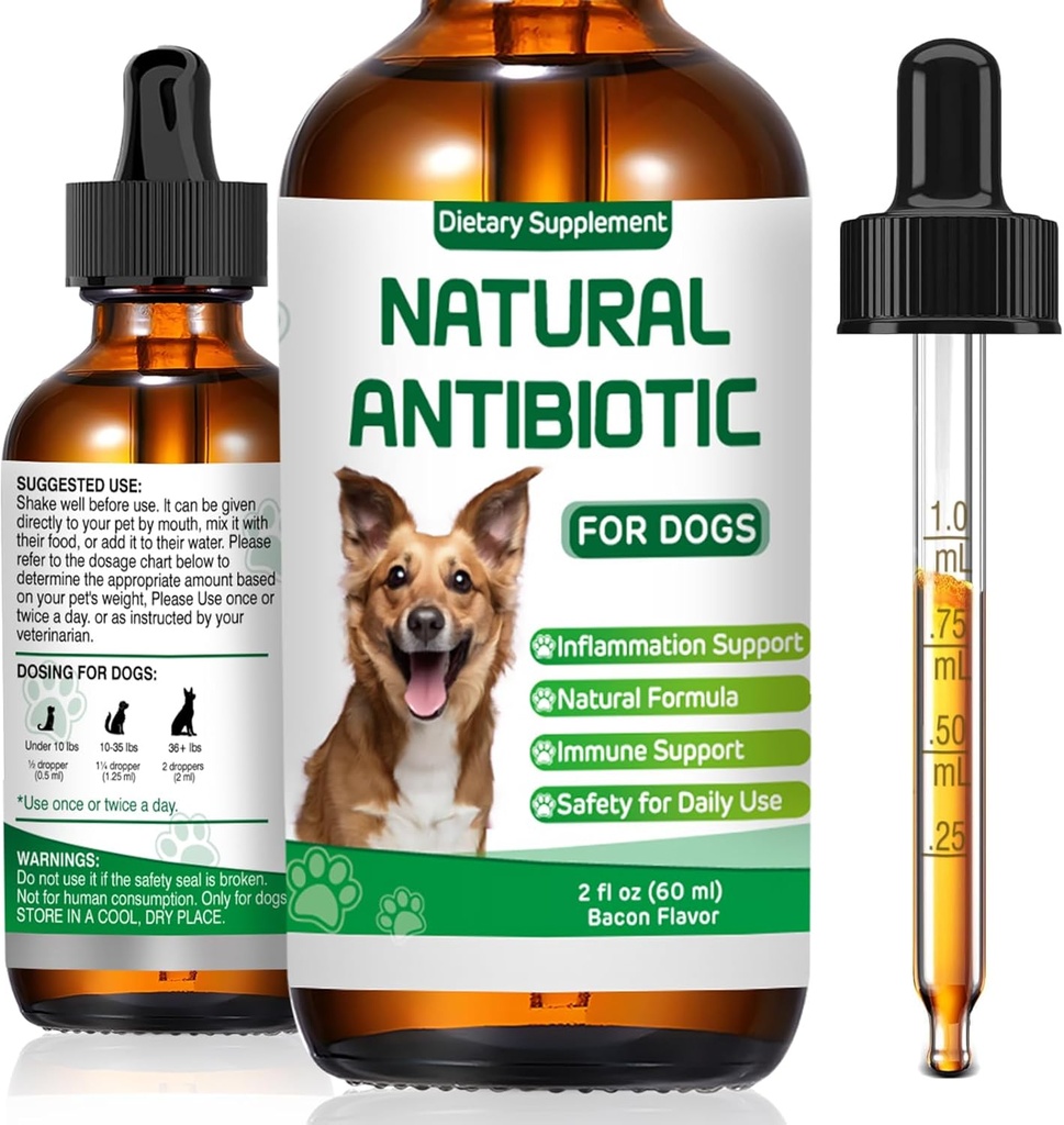 Antibiotika för hundar, naturlig antibiotika för hundar, Pet Antibiotikum, Dog Multivitamin, stöder hundallergi och Itch Relief,Dietary Supplement,Natural Herbal Supplement