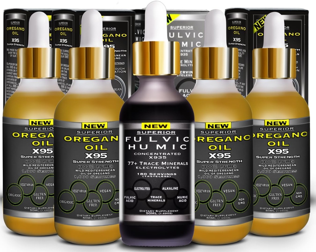 Fulvic Acid Hummeri Ionic Trace Mineral Drops Electrolytes Plus Oregano Oil Drops Super Strength Lisää Versatile Sitten öljy Oregano Softgels ja kapselit