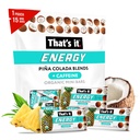 Det är det. Piña Colada Caffeine Blends Energy Mini Bars Pineapple Coconut (15 Count) Allergy-Friendly, icke-GMO, Gluten Free Snacks