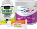 Bundle - lindra naturlig hemorrojd Relief Ointment, Hem-Control Natural Hemorrhoid Supplement (180 Count) och CoolComfort Personal Cleansing Pads (100 Count) - All-Natural, Fast Acting