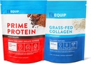 Equip Foods Prime Protein Powder Chocolate & Grass Fed Collagen Powder