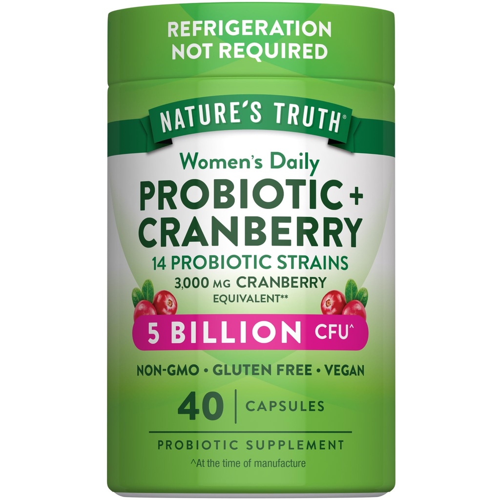 Nature's Truth Probiotics for Women ... 5 miljardia PMY:tä Päivittäin...40 Kasvissyöjäkapselia...