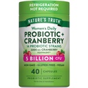 Naturens sanningsprobiotika för kvinnor | 5 miljarder CFUs Daily | 40 vegetariska kapslar | med Cranberry | Non-GMO & Gluten Free | Ingen kylning behövs