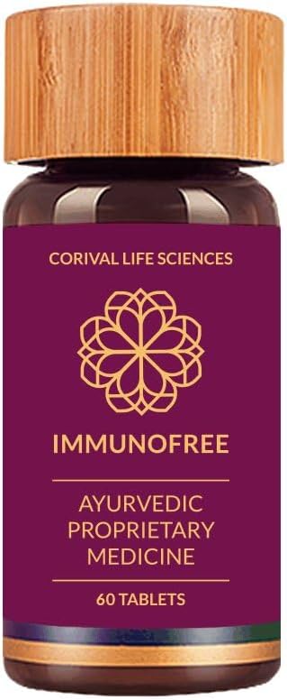 Biogetica Immunofree Herbal Supplement for Immuuni Support - Natural Potent Blend of Tulsi, Kalmegh, Yashtimadhu & Giloy for Immuuni Boost - 100% Vegan - 60 tablettia